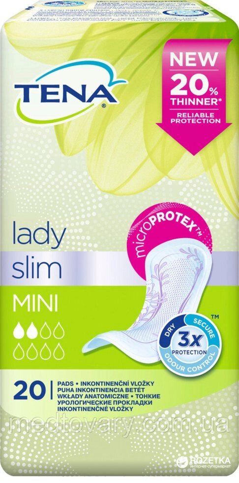 Прокладки TENA Lady Slim Mini 20 від компанії Фармєдіс, ТОВ - фото 1