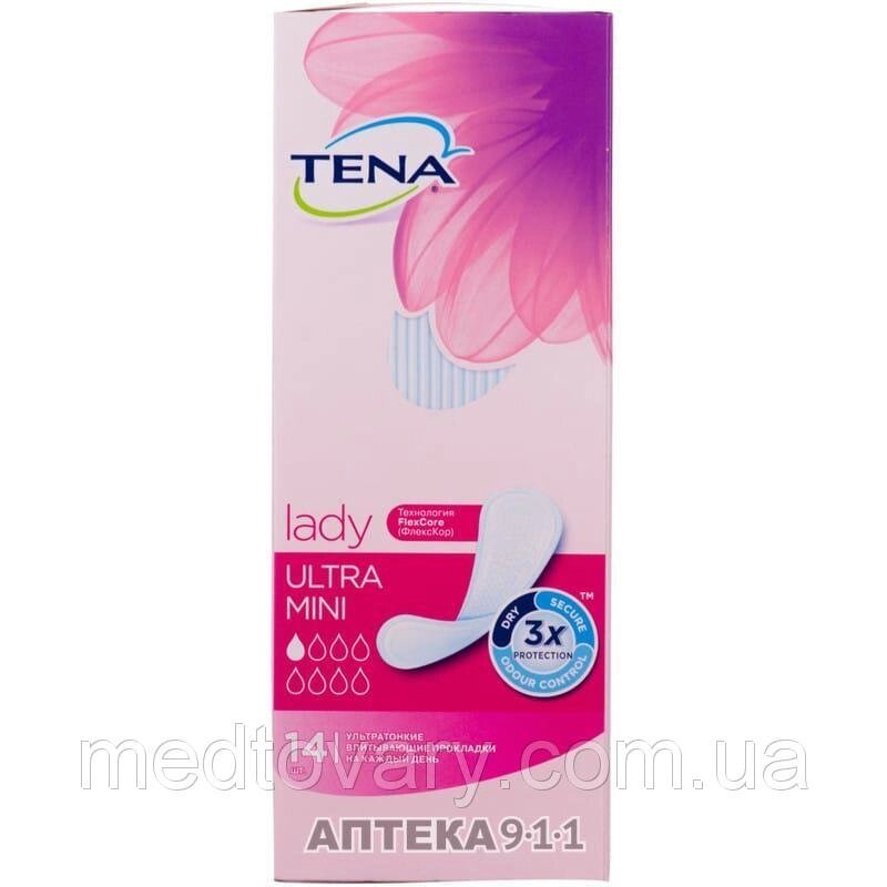 Прокладки TENA Lady Ultra Mini 14 від компанії Фармєдіс, ТОВ - фото 1