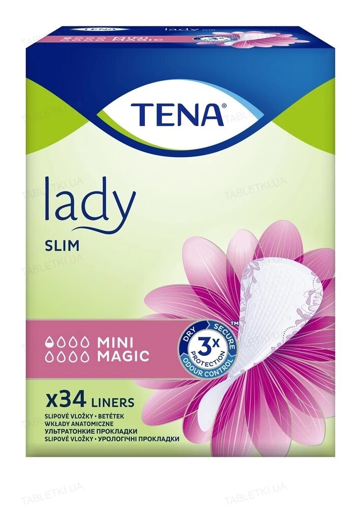 Прокладки урологічні TENA Lady Slim Mini Magic (34 шт) від компанії Фармєдіс, ТОВ - фото 1