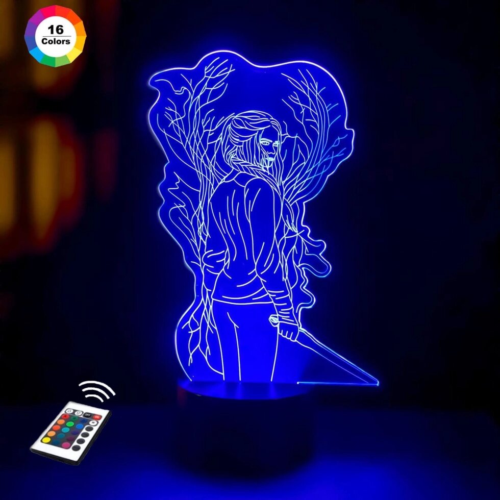 3D нічник "Цирі" (ВОЛІЧНЕ ЗОБРАЖЕННЯ) 16 кольорів + пульт ДК 3DTOYSLAMP від компанії Polmart - фото 1