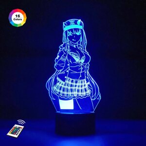 3D нічник "02 (8) волічне зображення)+ пульт дк+ батарейки (3аа)  3dtoyslamp