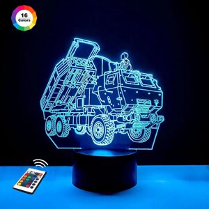 3D нічник "himars 2"волічне зображення)+ пульт дк+ батарейки (3аа)  3dtoyslamp