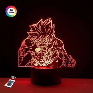 3D нічник "натсу"волічне зображення)+ пульт дк+ батарейки (3аа)  3dtoyslamp