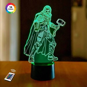 3D нічник "тор"волічне зображення)+ пульт дк+ батарейки (3аа)  3dtoyslamp