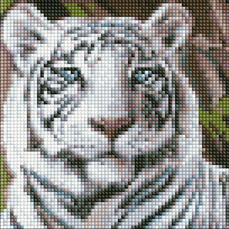 Алмазна мозаїка без підрамника "Бенгальскій тигр" AMC7681 20х20 см від компанії Polmart - фото 1