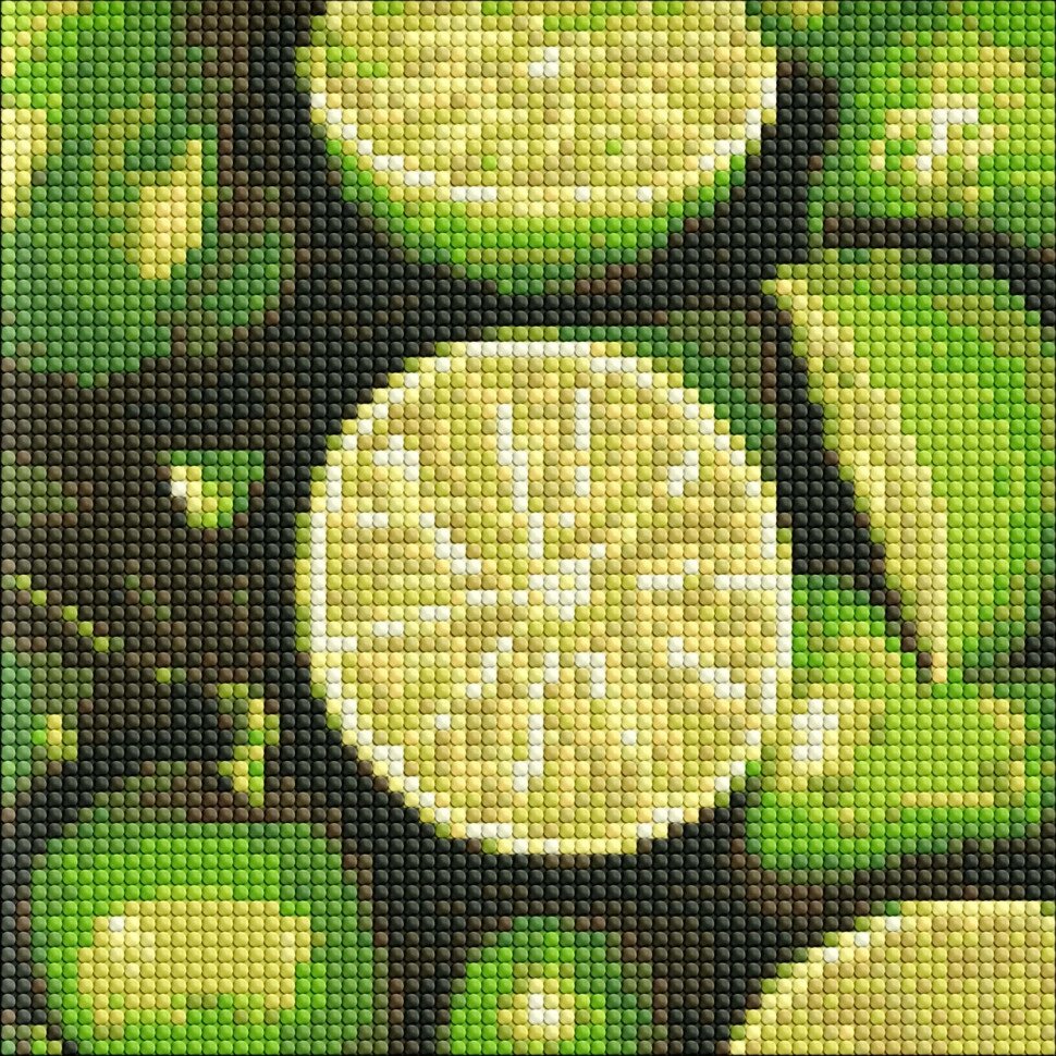 Алмазна мозаїка без підрамника "Соковитий лайм" AMC7708 20х20 см від компанії Polmart - фото 1
