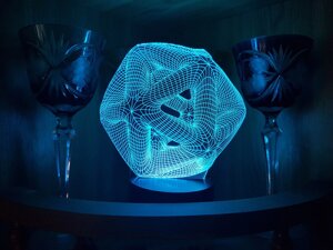 Дитячий нічник - світильник "Ікосаедр" 3DTOYSLAMP