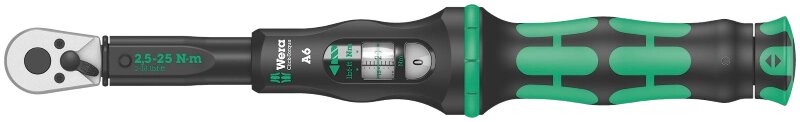 Динамометричний ключ з тріскачкою та реверсом Wera Click-Torque A 6, 05075605001 (2,5-25Nm) від компанії Polmart - фото 1