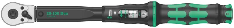 Динамометричний ключ з тріскачкою та реверсом Wera Click-Torque B 2, 05075611001 від компанії Polmart - фото 1