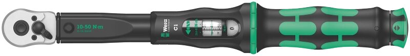 Динамометричний ключ з тріскачкою та реверсом Wera Click-Torque C 1, 05075620001 від компанії Polmart - фото 1