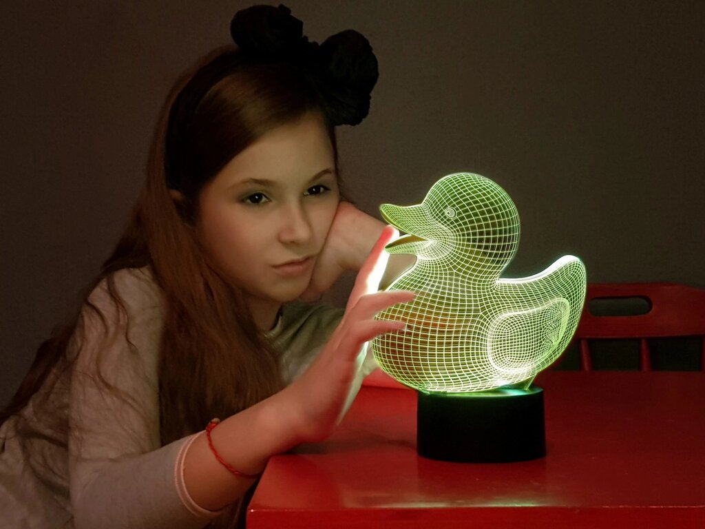 Дитячий нічник "Каченя" 3DTOYSLAMP від компанії Polmart - фото 1