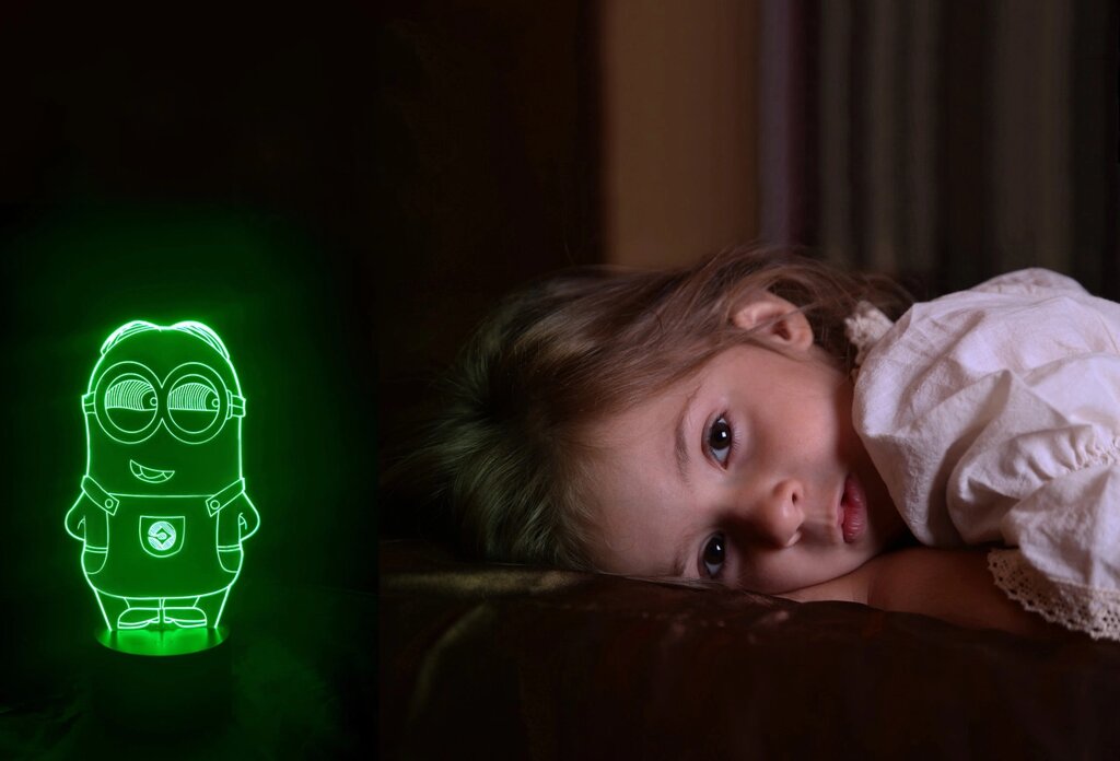 Дитячий нічник "Міньйон 2" 3DTOYSLAMP від компанії Polmart - фото 1
