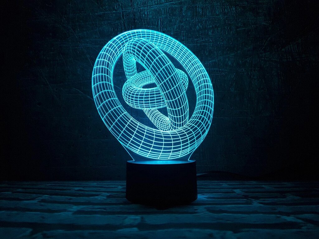 Дитячий нічник - світильник "Кільця" 3DTOYSLAMP від компанії Polmart - фото 1