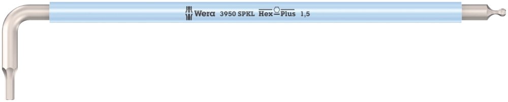 Г-подібний ключ WERA, 3950 SPKL Multicolour, метричний, нержавіюча сталь, 05022660001, 1.590мм від компанії Polmart - фото 1