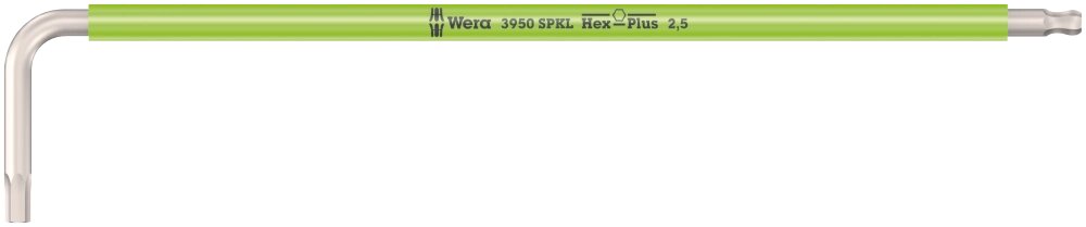 Г-подібний ключ WERA, 3950 SPKL Multicolour, метричний, нержавіюча сталь, 05022662001, 2.5*112мм від компанії Polmart - фото 1