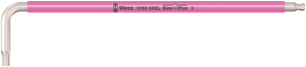 Г-подібний ключ WERA, 3950 SPKL Multicolour, метричний, нержавіюча сталь, 05022663001, 3.0123мм від компанії Polmart - фото 1