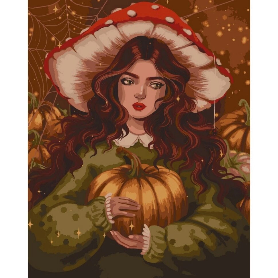 Картина за номерами "Дівчина осінь" @POLLYPOPOP92 10065-AC 40x50 см від компанії Polmart - фото 1