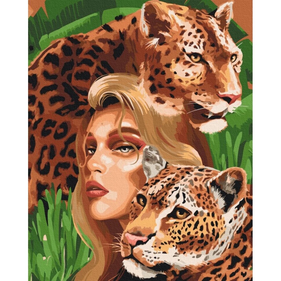 Картина за номерами "Хижі леопарди" Brushme BS52510 40х50 см від компанії Polmart - фото 1