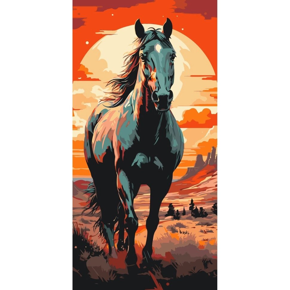 Картина за номерами "Horse art" 11541-AC 40х80 см від компанії Polmart - фото 1