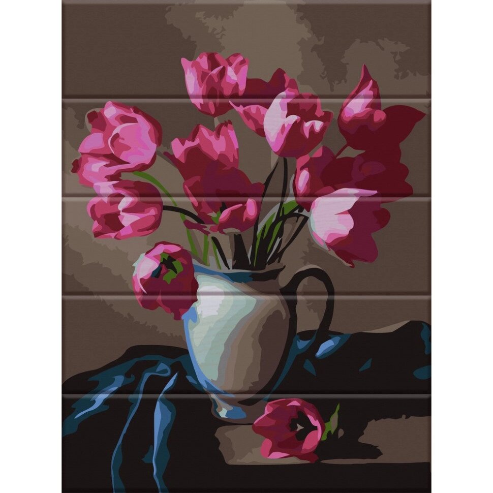 Картина за номерами по дереву "Чудові тюльпани" ASW083 30х40 см від компанії Polmart - фото 1