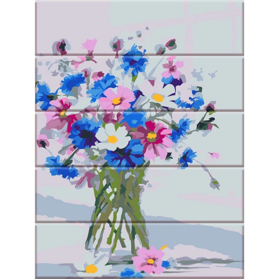 Картина за номерами по дереву "Квіти із саду" ASW046 30х40 см від компанії Polmart - фото 1