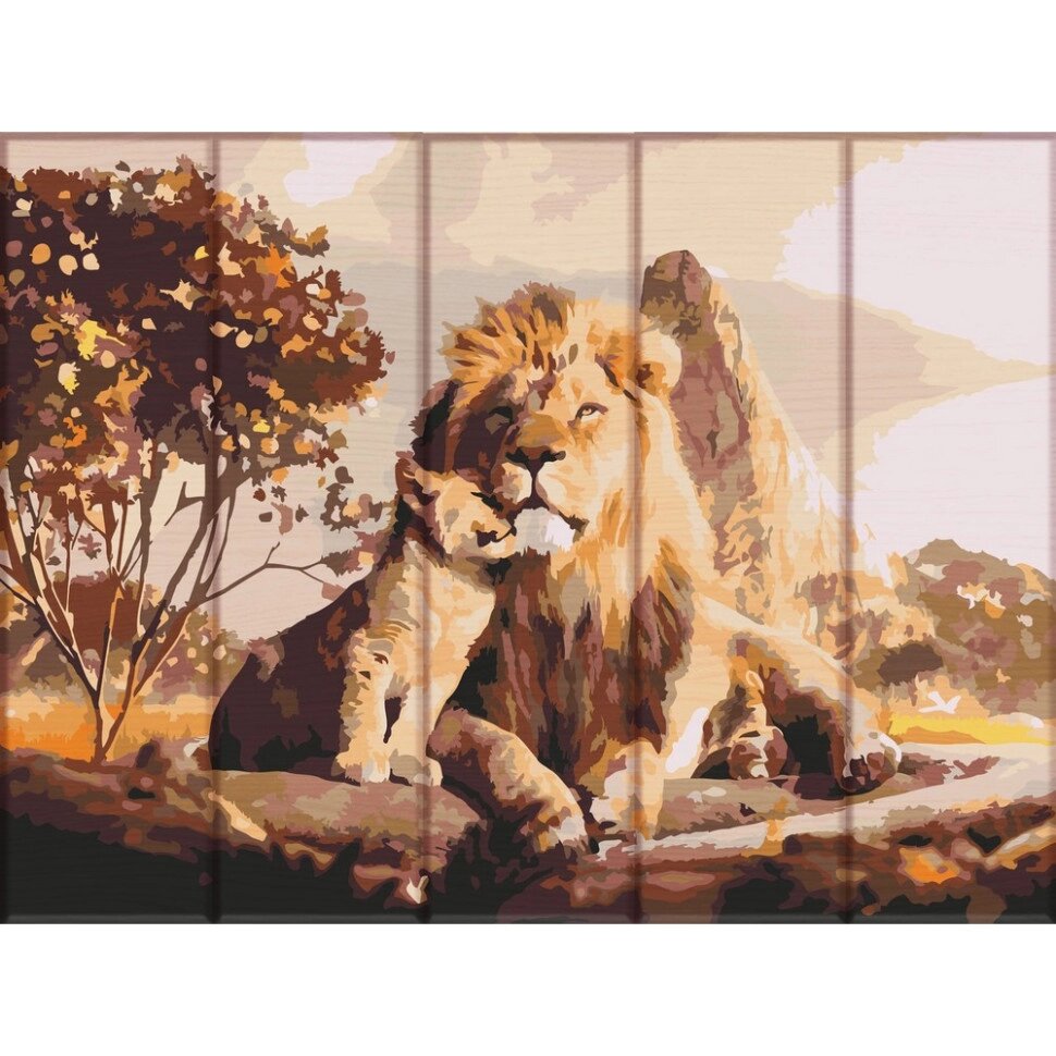 Картина за номерами по дереву "Спадкоємець лева" ASW132 30х40 см від компанії Polmart - фото 1