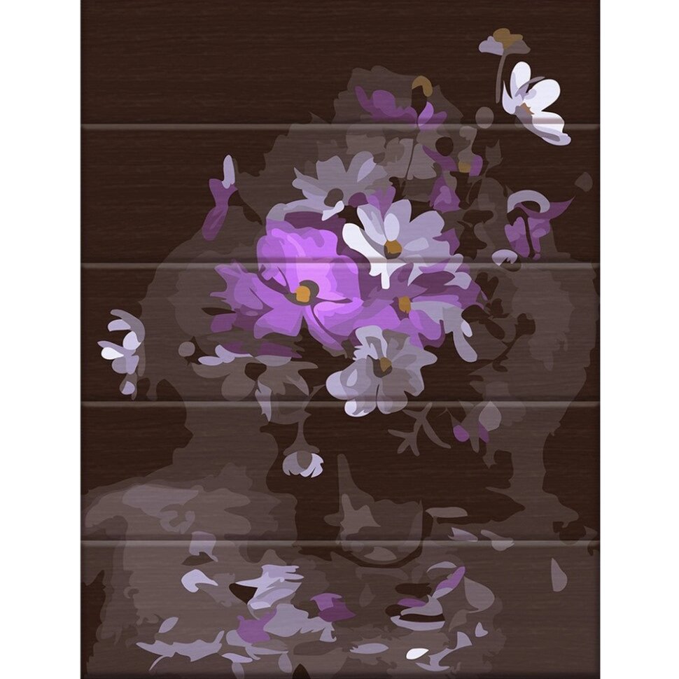 Картина за номерами по дереву "Загадкові квіти" ASW143 30х40 см від компанії Polmart - фото 1
