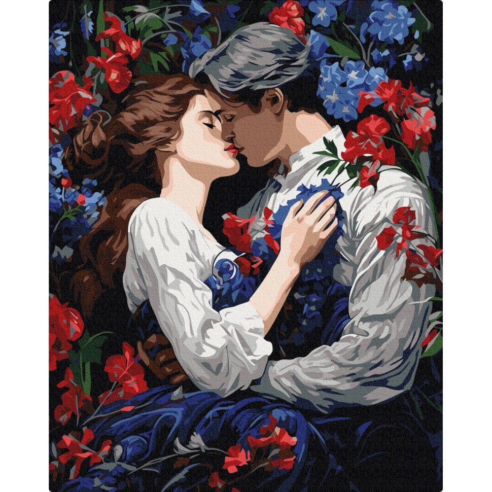 Картина за номерами "Поцілунок у саду" BS53897, 40х50см від компанії Polmart - фото 1