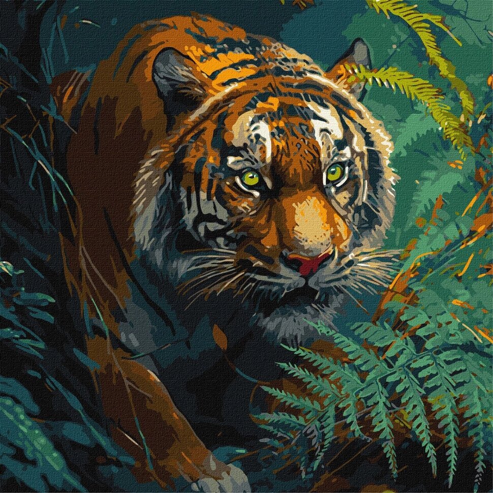 Картина за номерами "Повелитель джунглів" art_selena_ua KHO6506 40х40 см Ідейка від компанії Polmart - фото 1