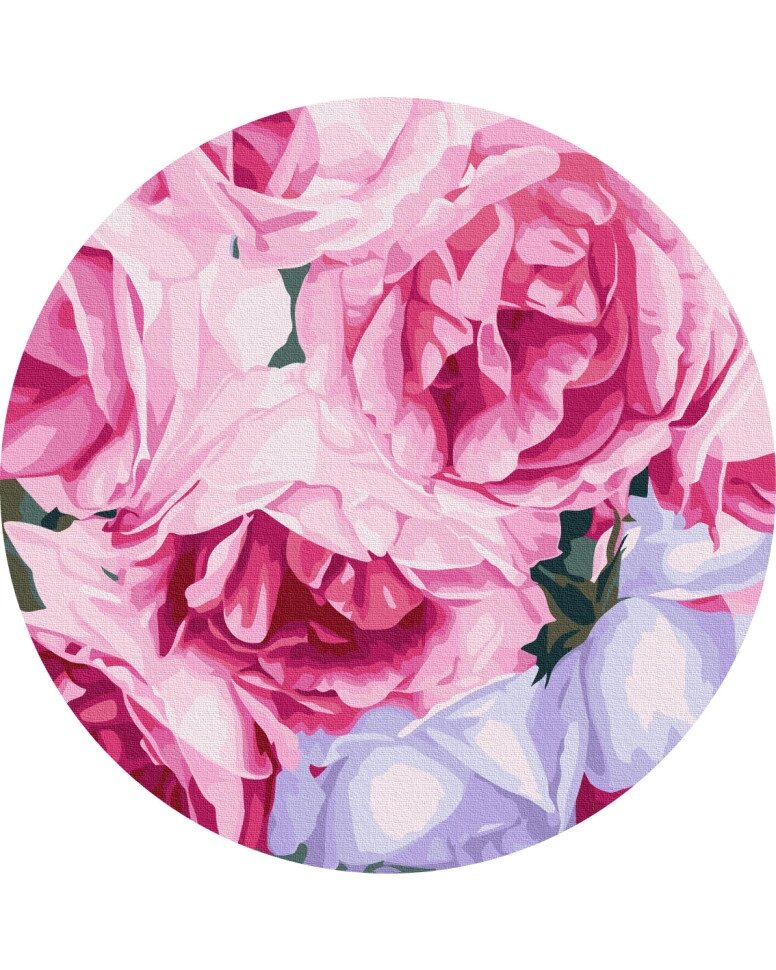 Картина за номерами "Рожеві троянди"  Anna Steshenko Brushme RC00075M 30 см від компанії Polmart - фото 1