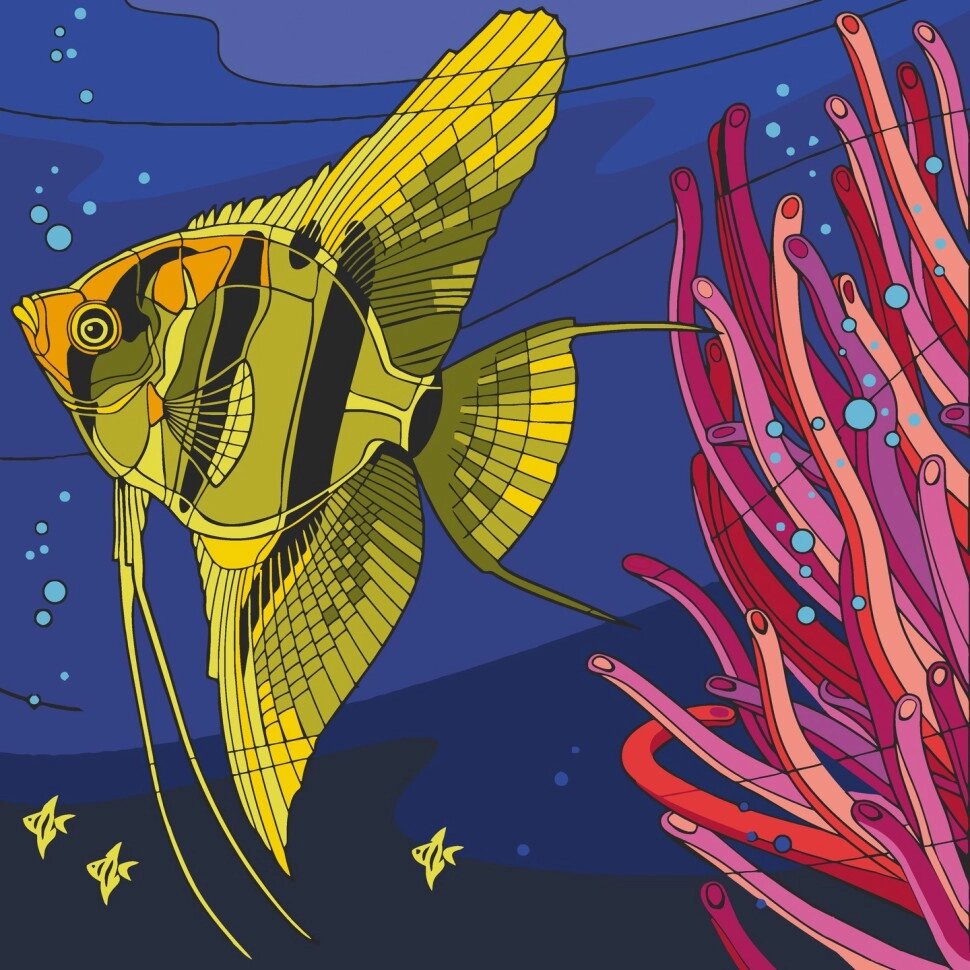 Картина за номерами "Жовта рибка" 11535-AC 30х30 см від компанії Polmart - фото 1