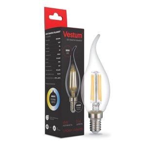 Лампа LED Vestum філамент С35Т Е14 5Вт 220V 3000К