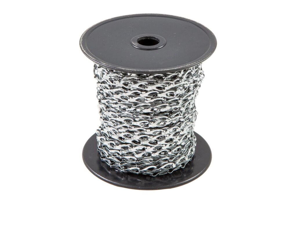 Ланцюг декоративний 1.3 мм "Сантехнічний" сталевий Goralmet, сріблястий (бухта 25 м) від компанії Polmart - фото 1