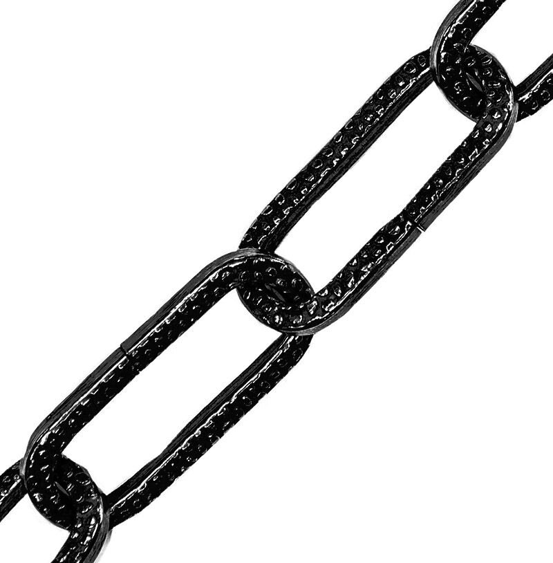 Ланцюг декоративний 2.0 мм "Квадратний з візерунком" Goralmet сталевий, чорний (бухта 30 м) від компанії Polmart - фото 1