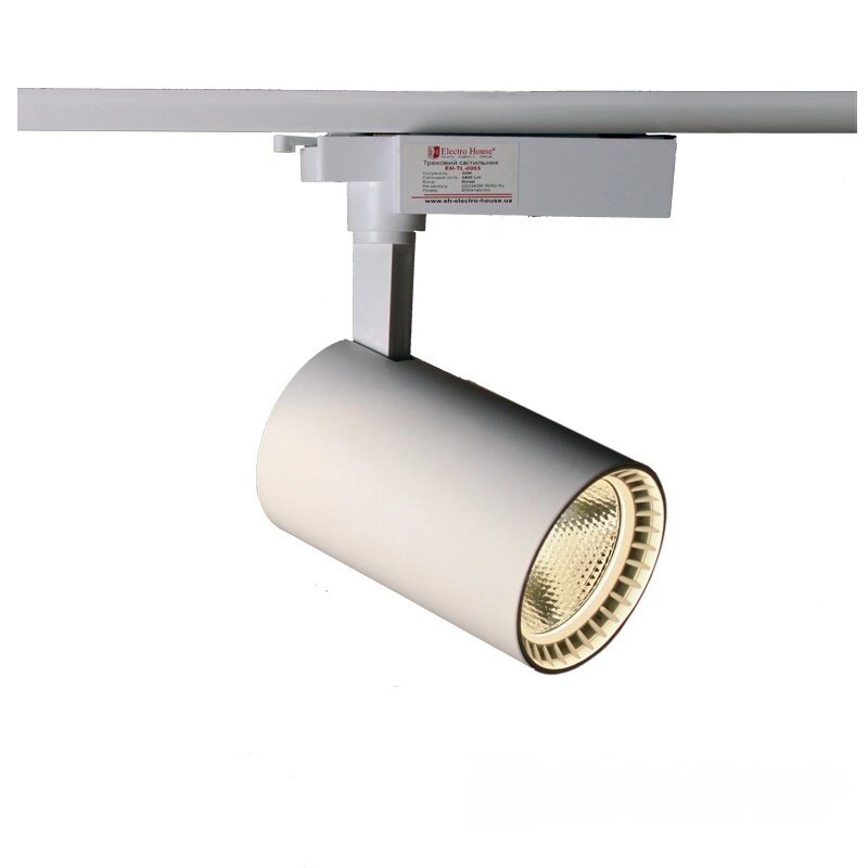 LED світильник трековий Білий 30 Вт 2400 Лм 4100К від компанії Polmart - фото 1