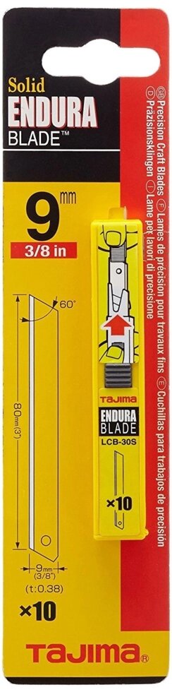 Лезо незбиране 9мм TAJIMA SOLID Endura-Blade, LCB30SC, 10 шт від компанії Polmart - фото 1