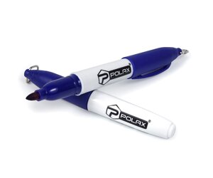 Міні-маркер Polax перманентний будівельний: колір blue (49-003с)