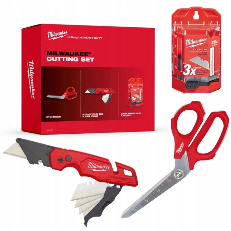 Набір ріжучих інструментів Milwaukee 52 шт. ножиці + ніж + леза 4932492095 від компанії Polmart - фото 1