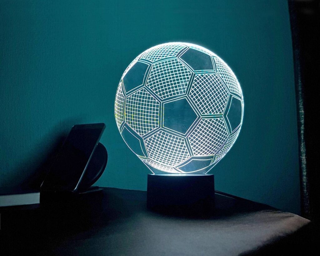 Нічник 3D світильник "Футбольний м'яч" 3D Creative від компанії Polmart - фото 1