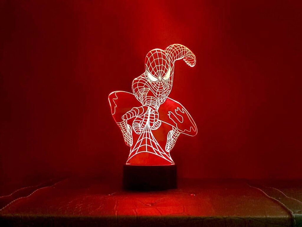 Нічник 3D світильник "Людина павук" 3D Creative від компанії Polmart - фото 1