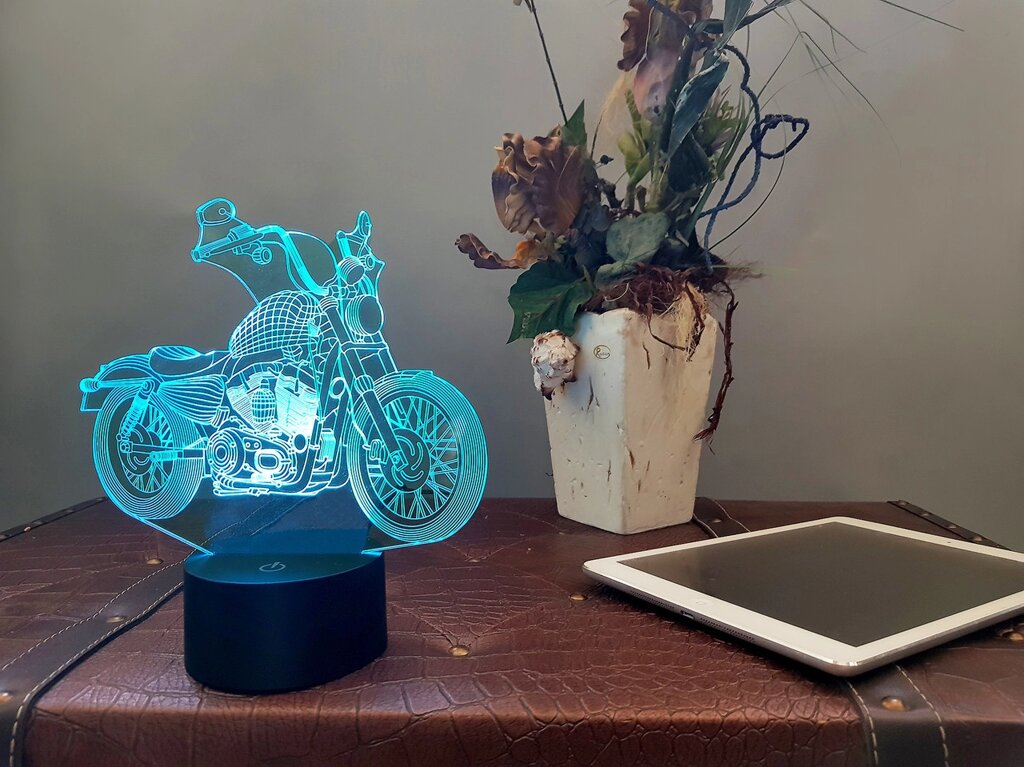 Нічник 3D Світильник "Мотоцикл 5" 3DTOYSLAMP від компанії Polmart - фото 1