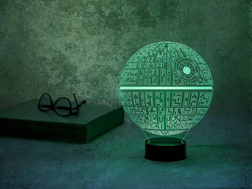 Нічник 3D світильник «Зірка смерті» Creative 3D від компанії Polmart - фото 1
