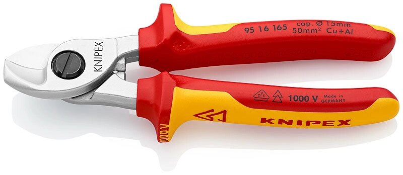 Ножиці для різки кабелів KNIPEX 95 16 165 від компанії Polmart - фото 1