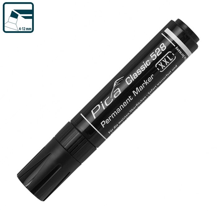 Перманентний маркер, Pica Classic 528/46 XXL, чорний від компанії Polmart - фото 1