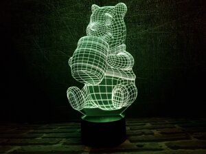 Змінна пластина для 3D світильників "Вінні-Пух" 3DTOYSLAMP