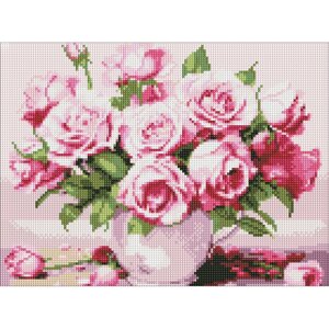 Алмазна мозаїка "Рожеві троянди" AMO7906 30х40 см
