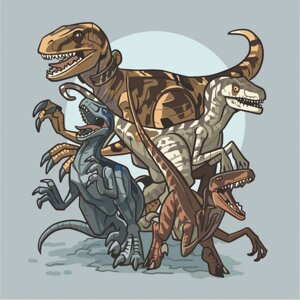 Картина за номерами "Динозаври" 15025-AC 30x30 див