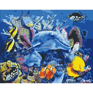 Картина за номерами "Життя на рифі" Art Craft 10624-AC 40х50 см