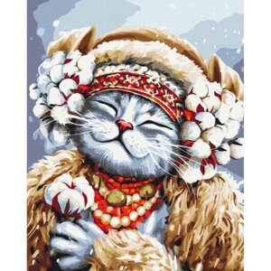 Картина за номерами "Кішка Зима" Маріанна Пащук Brushme BS53412 40х50 см