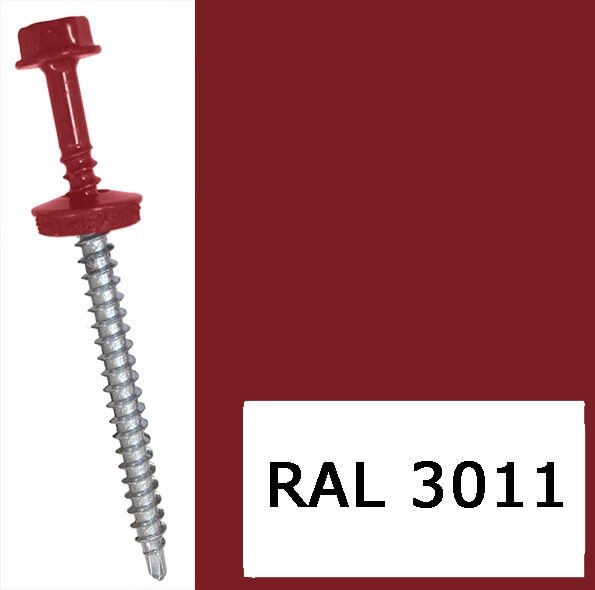 Самонарізи покрівельні по металу ETANCO (GUNNEBO) 4.8х19 RAL 3011 упк 250 шт - розпродаж
